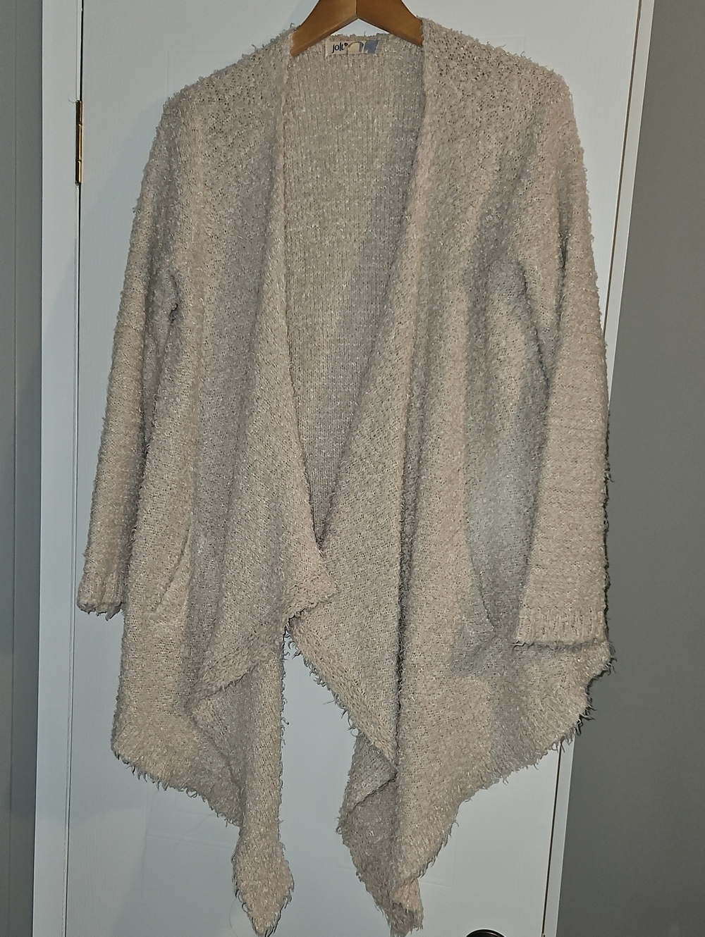 Cozy Open-Front Cardigan Sweater - Cream